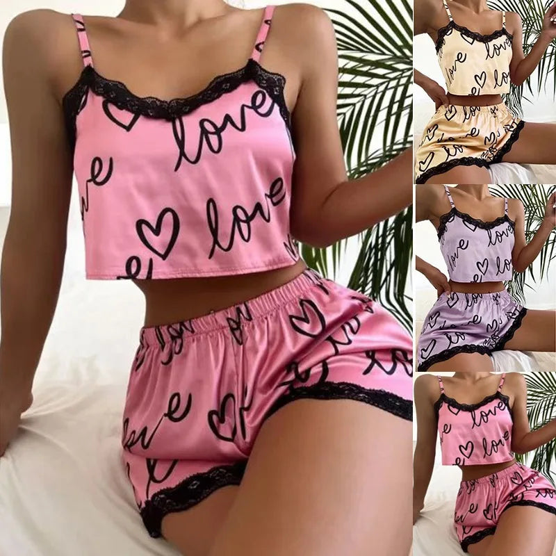 Conjunto de Pijamas Estampada Feminina